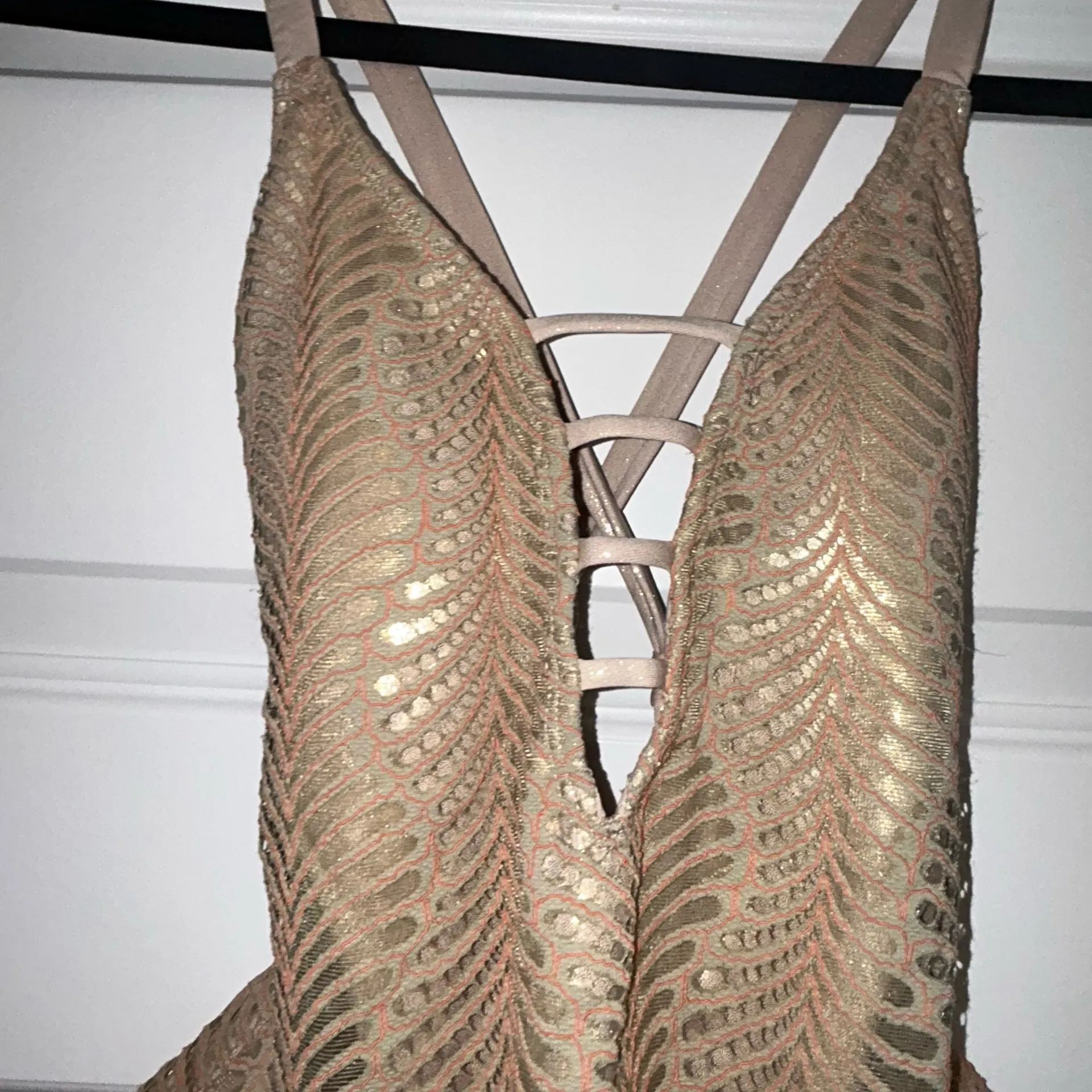 Cosita Linda Beachwear Metallic One Piece Swimsuit  Size S  - Image 6