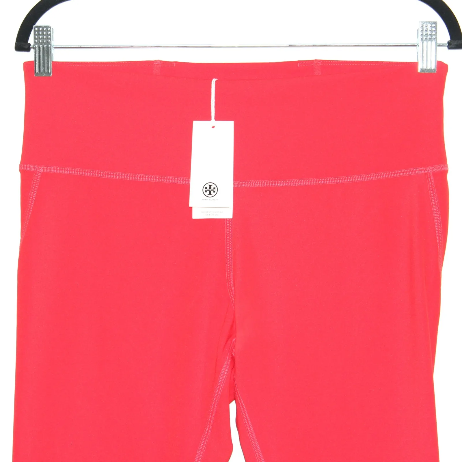 Tory Burch Sculpt Compression Chevron 7/8 Legging Radient Red White XL - Image 8