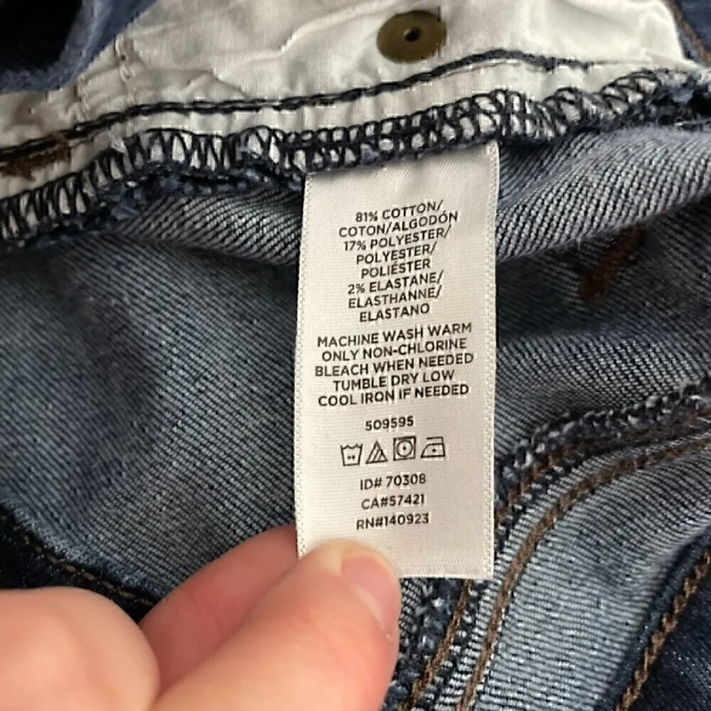 ANN TAYLOR LOFT Outlet Modern Skinny Dark Wash Cotton Blend Jeans PETITE 4 / 4P - Image 10