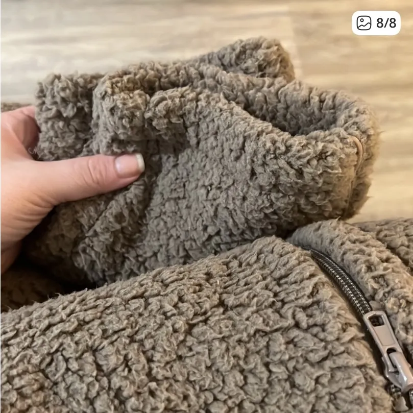 Skims Cozy Tan Sherpa Lounge Pants - Image 5