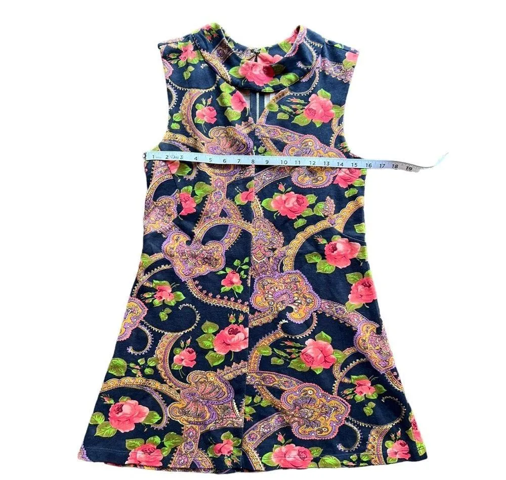 Free People Rose Paisley Mini Dress Size Small - Image 5