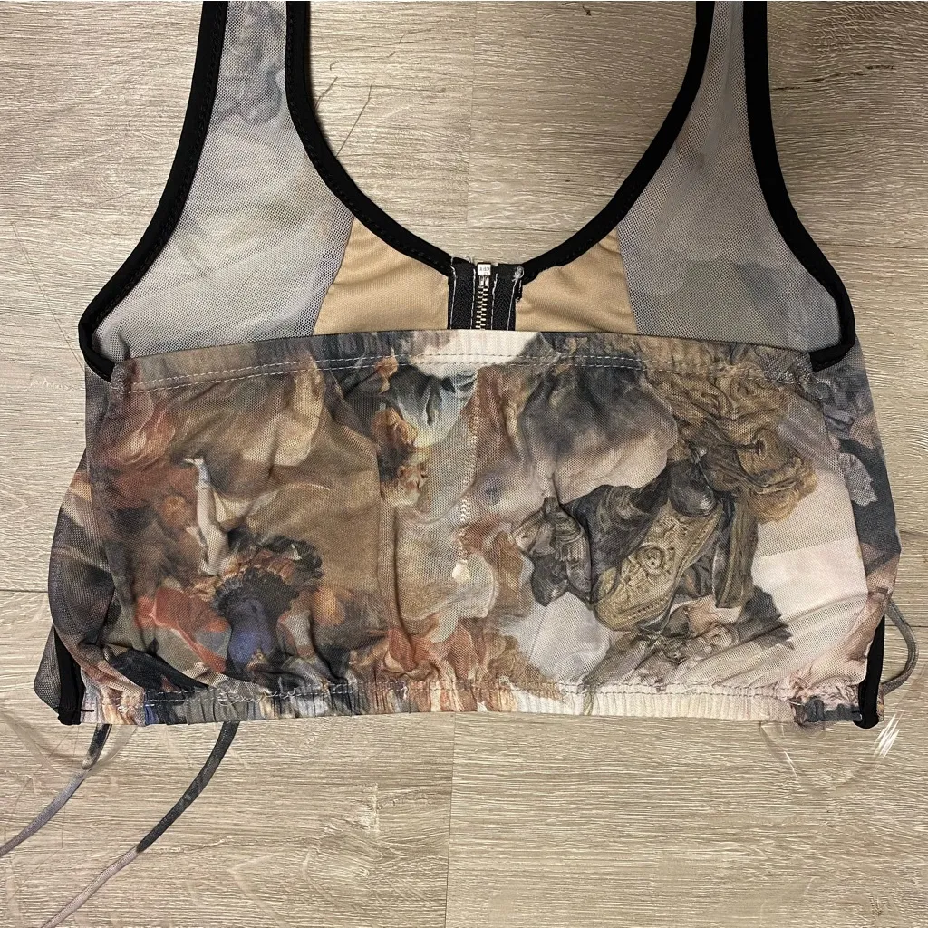 Posh by V Angels Cherubs Contemporary black cream Corset top Womens Medium - Image 6