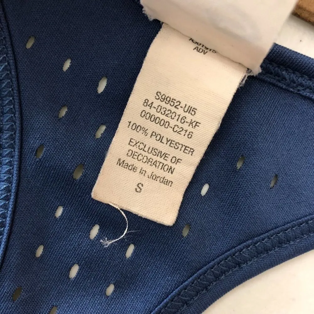 C9 Champion Womens Tank Top Racerback DuoDry Sleeveless Hi Low Geometric Blue S - Image 4