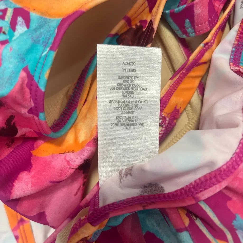 d&co. Beach NWOT Size 12 Handkerchief Hem Tankini Swim Dress Pink - Image 3