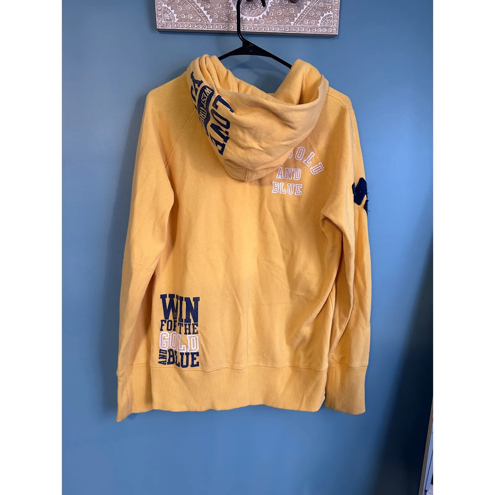 VS Pink X 5th & Ocean WV Collegiate Yellow Pullover Hoodie - Image 4