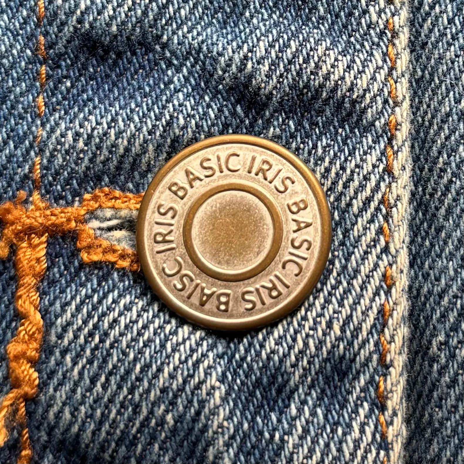 Iris Blue Denim Jacket Fringe Hem Distressed Size Small - Image 7