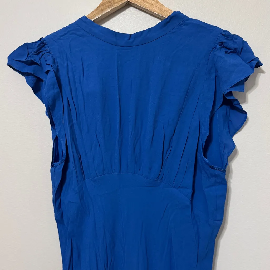 Boden Tie Back Detail Blue Maxi Dress Size 4 Petite - Image 5