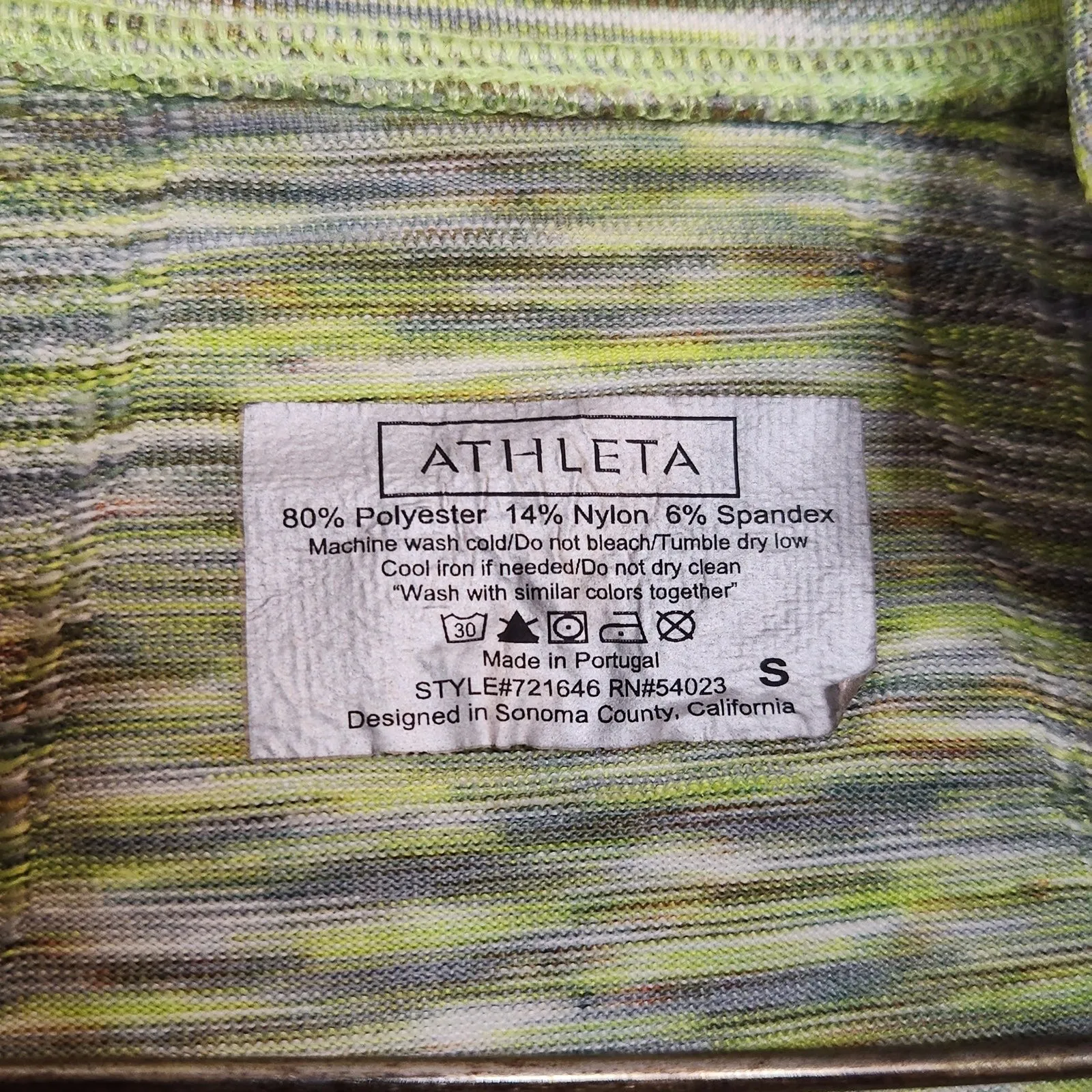 Athleta Sportswear Woman’s Yellow and Grey Long Sleeve Quarter Zip Size Small - Image 2