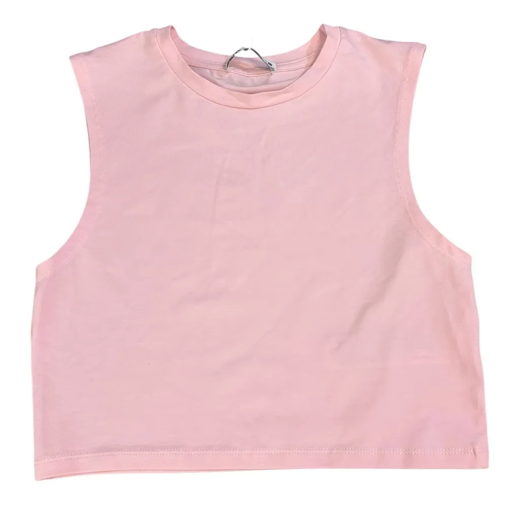 Zara Soft Stretchy Pink Crop Top - Image 3