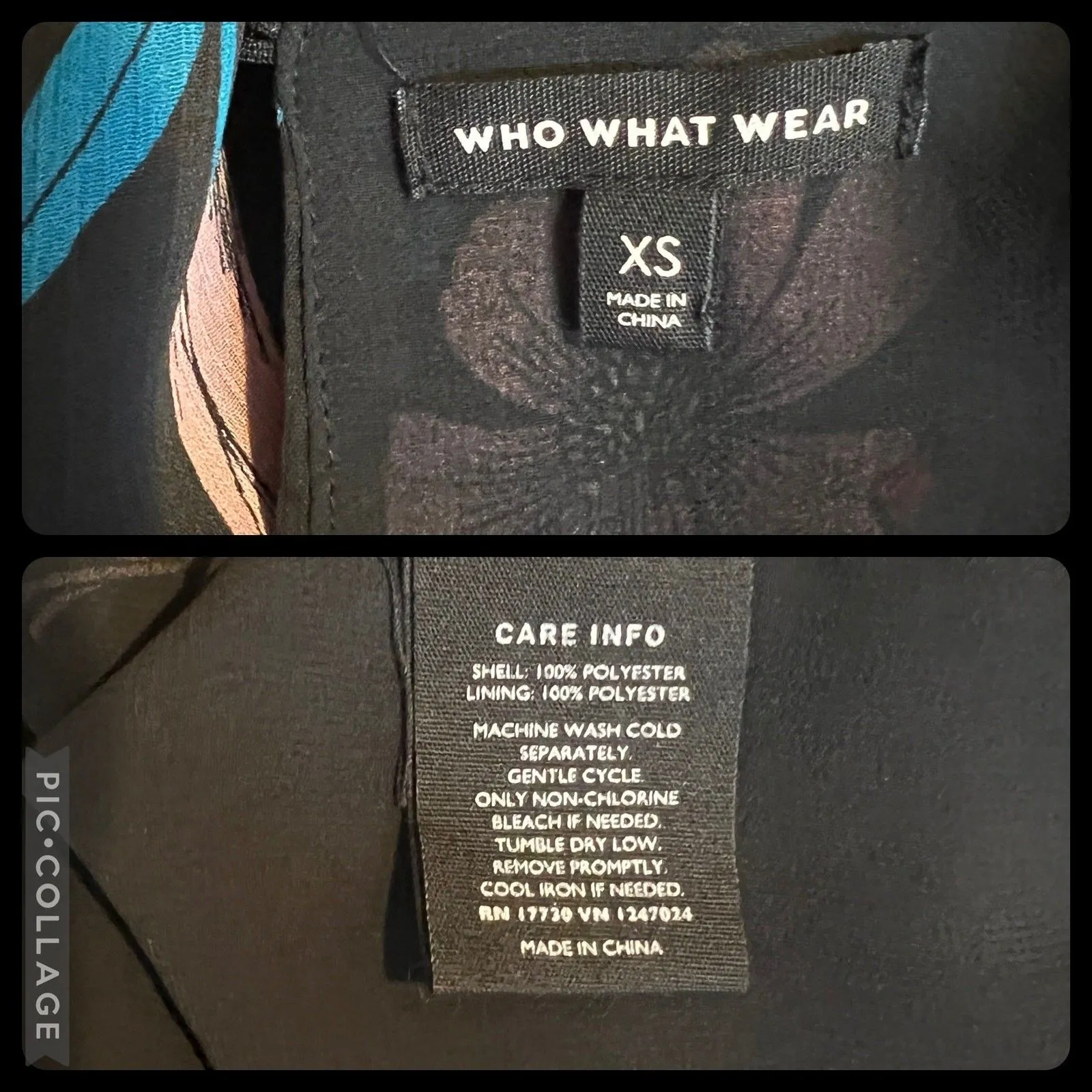 what wear sz XS black floral bouse long sleeve - Image 5