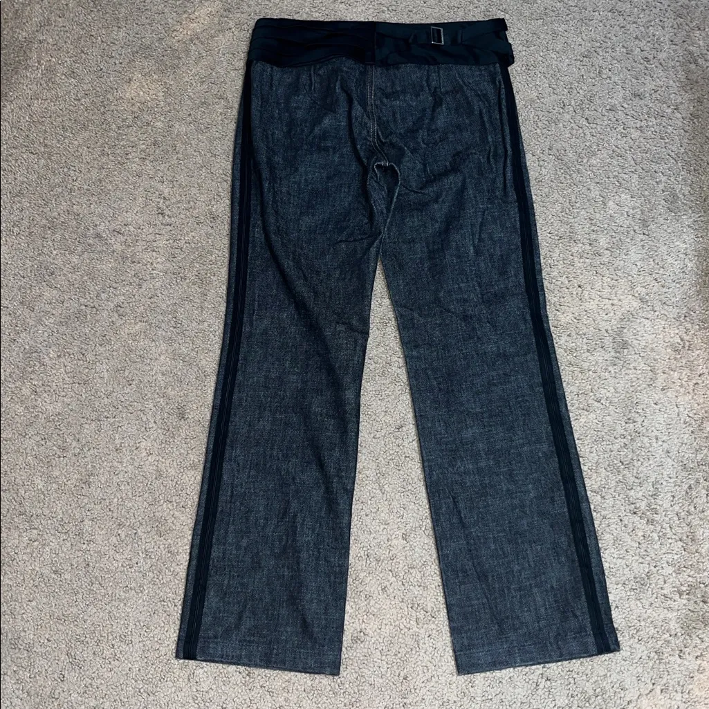 Dolce & Gabbana Wide-Leg Straight Trouser Jean Pant Cummerbund Tuxedo‎ Stripe 38 - Image 6