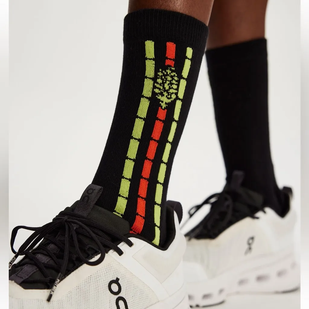 NWT Fast Lane Crew Socks in Black Combo - Image 2