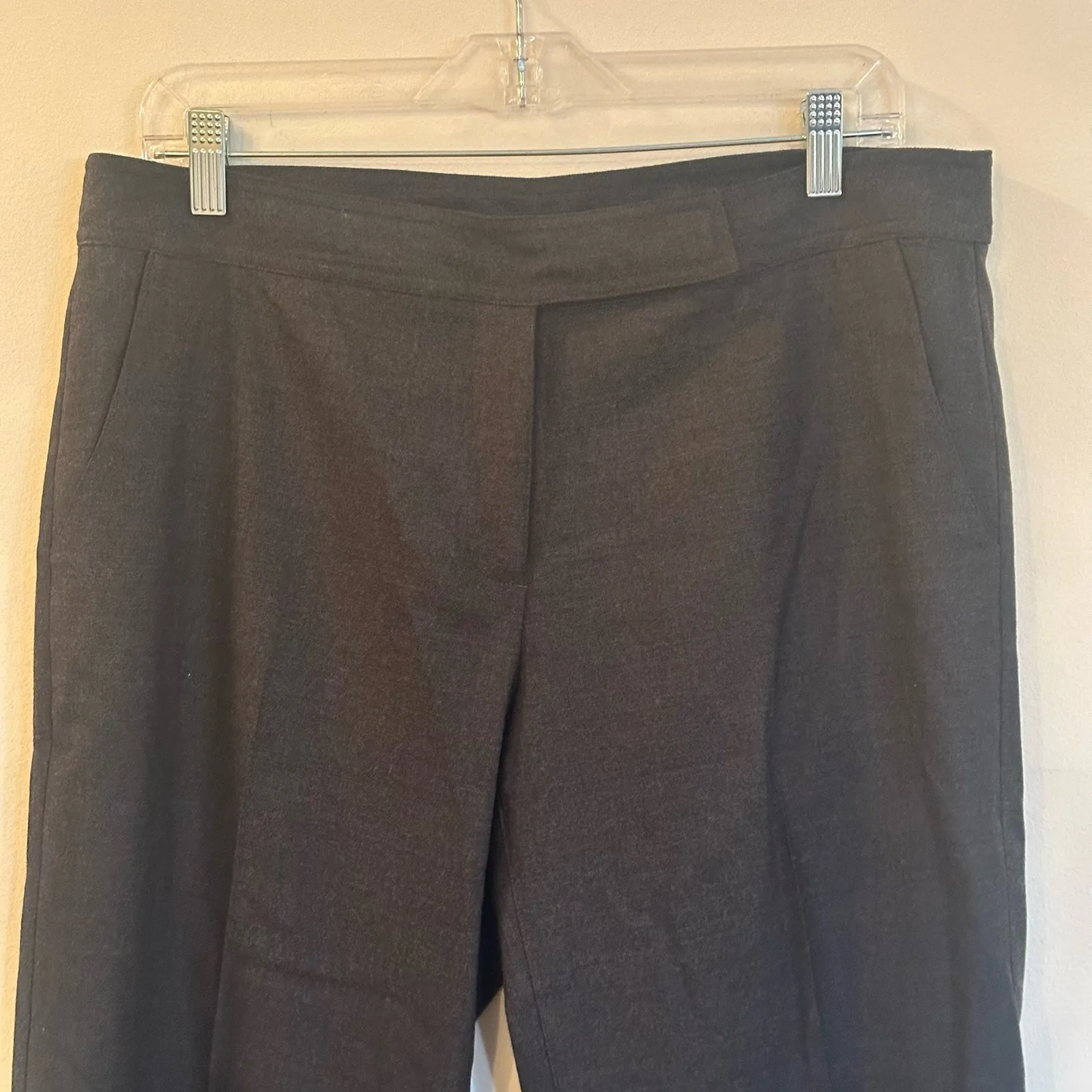 Eileen Fisher Wool Slacks sz 12 Gray Wool Pants Business Casual Career Pants - Image 2