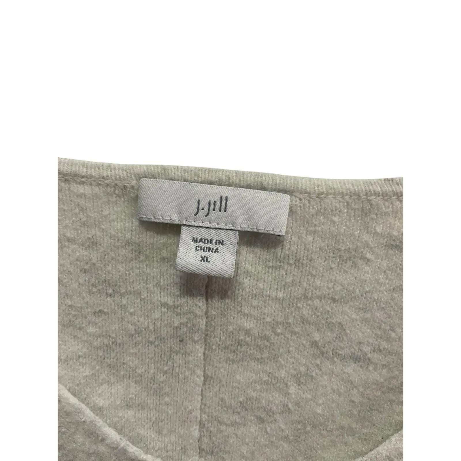 J Jill Women's XL Sweater Top Gray V - Image 3