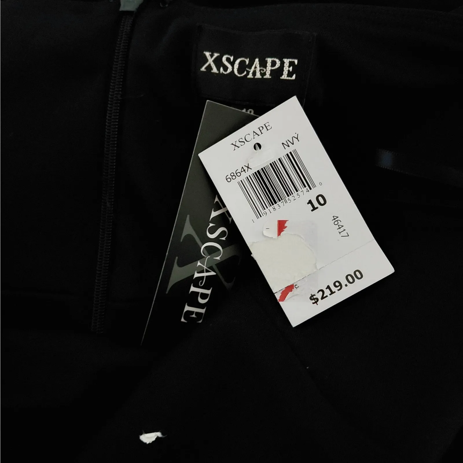 Xscape Formal Evening Gown Women's 10 Blue Long Dress Wedding Party Mother Bride - Image 7