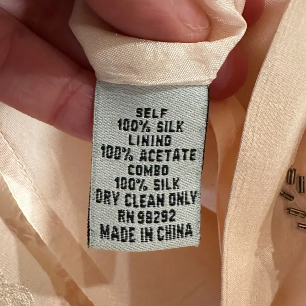 RARE~VINTAGE~ Empire Waist Light Pink Delicate Detailed Sequins And Rose Buds - Image 7