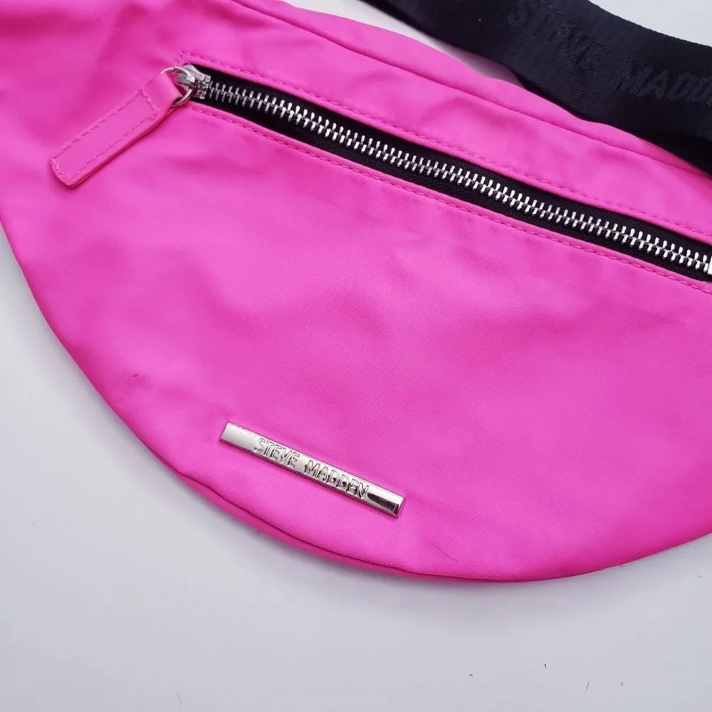 Steve Madden Neon Pink and White Fanny Pack / Belt Bag - Image 3