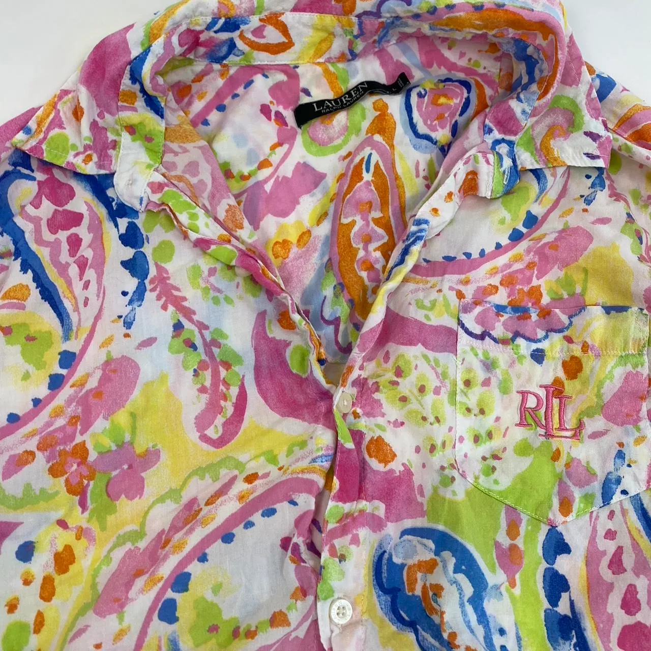 Polo Ralph Lauren Colorful Pattern 2 Piece Set White Size L - Image 4