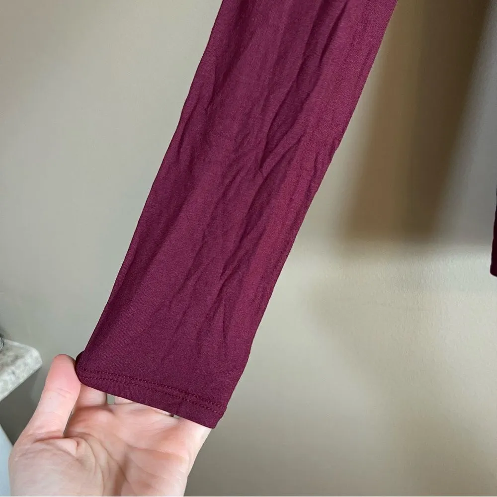 ✨ Pink Clover Women’s Maroon Front Twist Top Large - Image 5