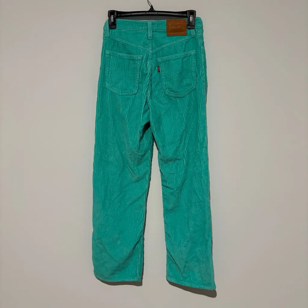 Levi's Ribcage Straight Ankle‎ Corduroy Pants  Green Size 25 - Image 3