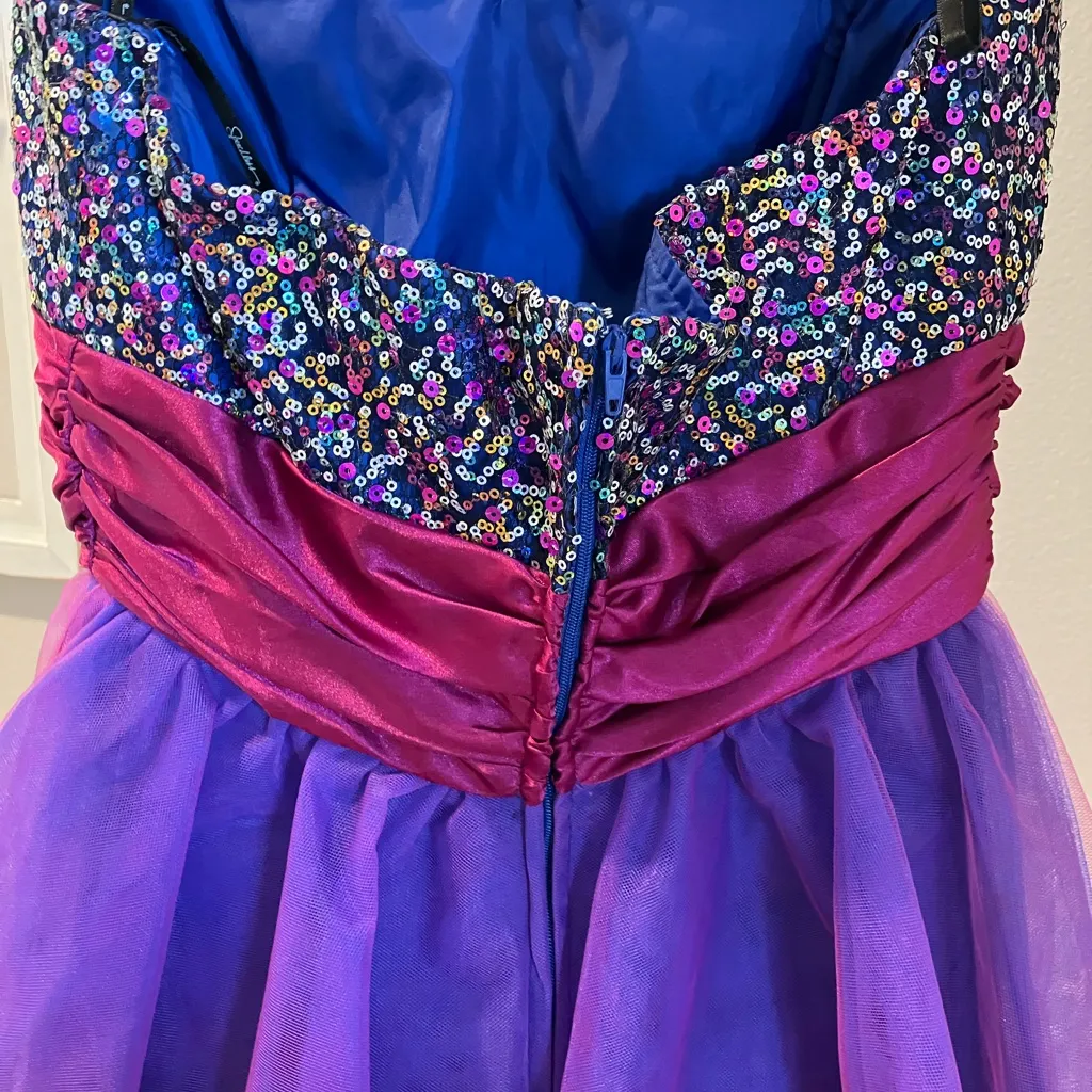 Speechless Blue and Pink Embellished Dress tulle - Image 3