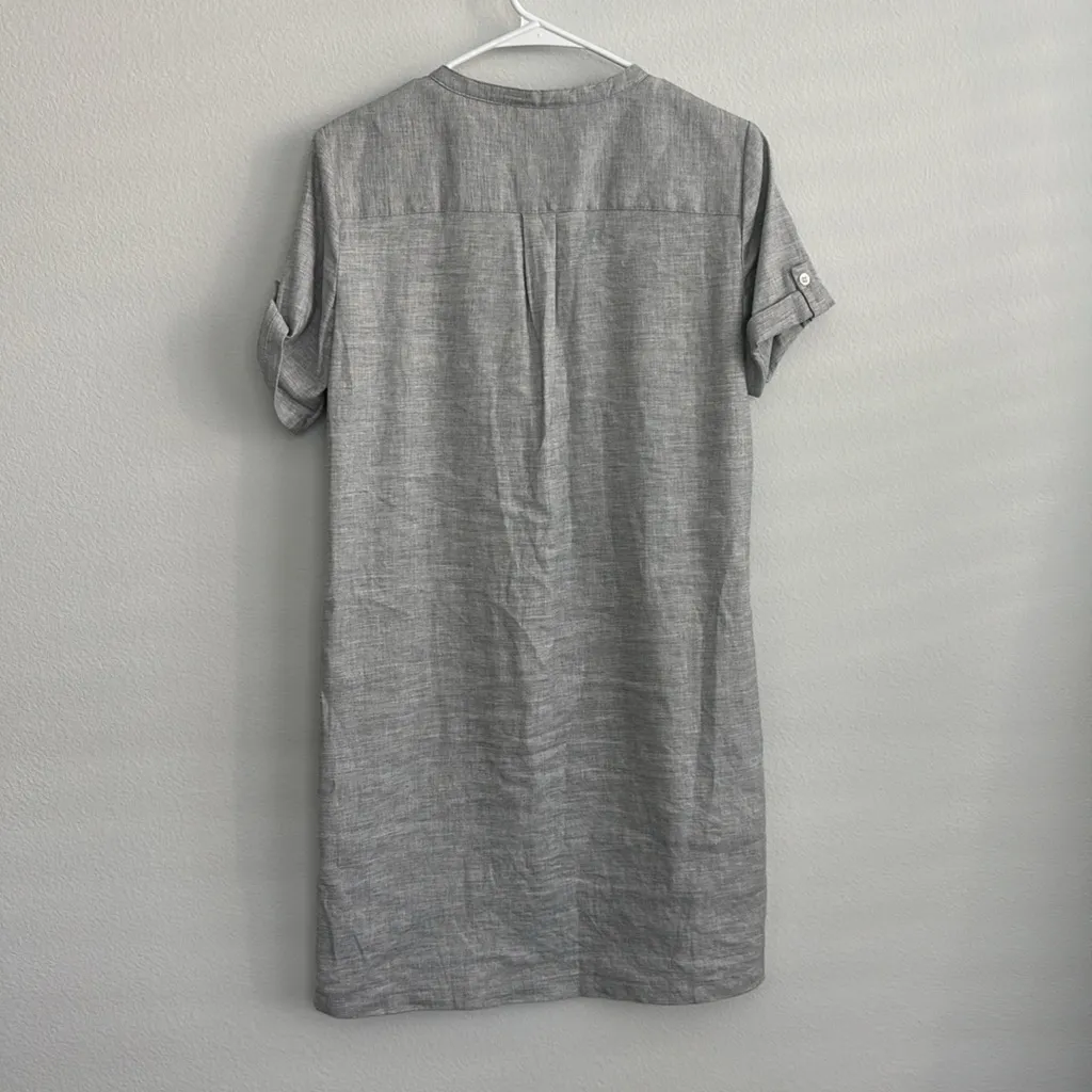 Theory Stretch Linen Shift Dress - Image 3