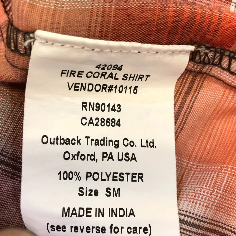 OUTBACK Red Long Sleeve Plaid Western Shirt S - Image 5