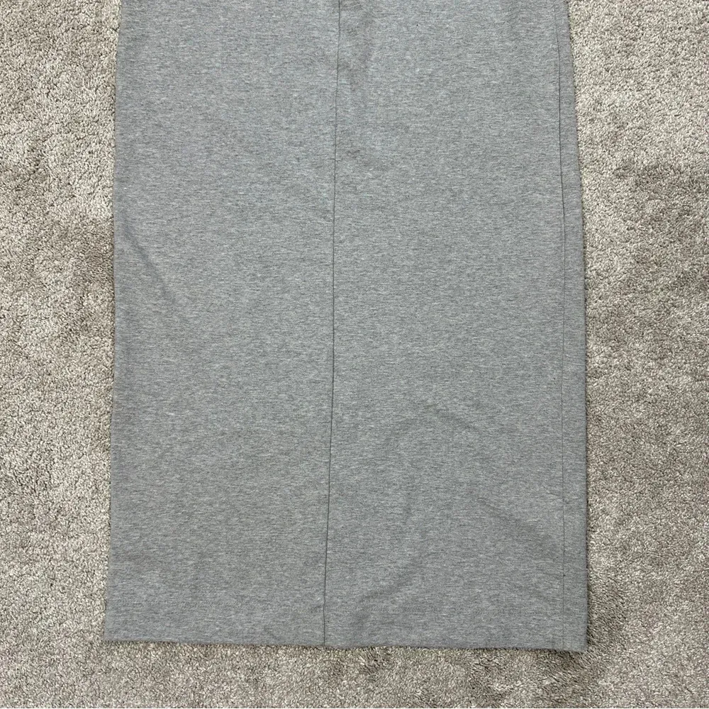 Reformation Elowen Knit Jersey Midi Skirt Pull On Organic Cotton Heather Grey XS - Image 10