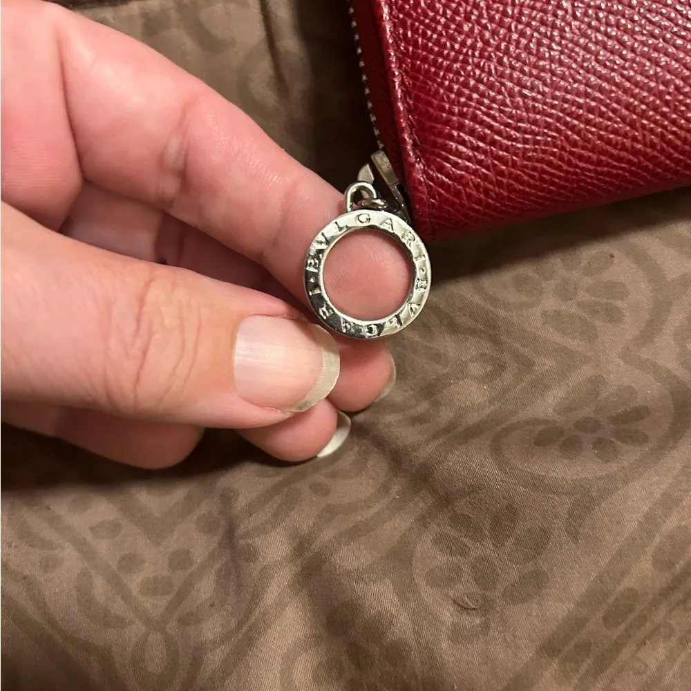 BVLGARI  long zip wallet maroon - Image 3
