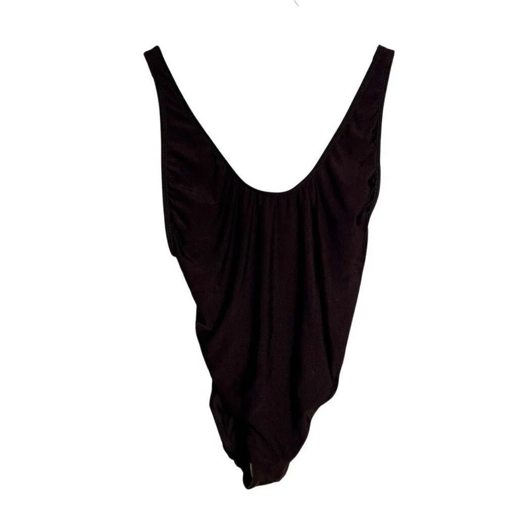Good American Women’s Layout One Piece Swimsuit Chocolate Dark Brown M Medium 2 - Image 2