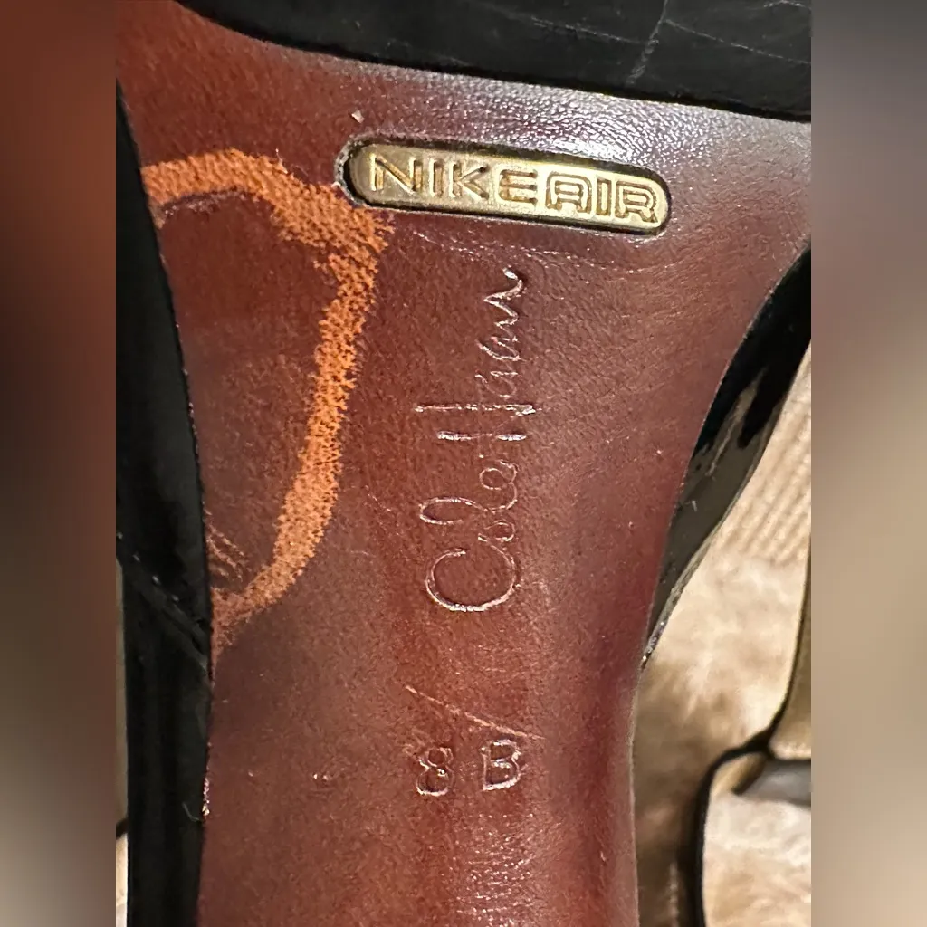 Cole Haan Nike Air Patent Leather Peep Toe Platform Pump - Image 8