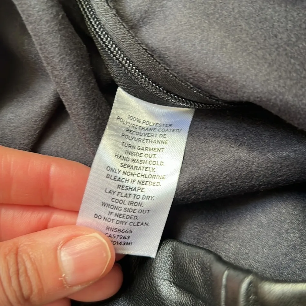 NEW LEITH High Waist Faux Leather Leggings in Black - Image 8