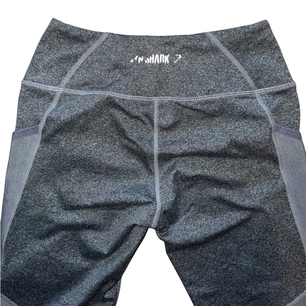Gymshark Sleek Sculpture Cropped Legging Womens S Gray Dry Moisture Side Pockets - Image 3