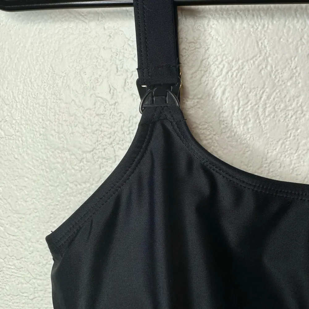 Kindred Bravely Black Maternity Nursing Friendly Bathing Suit One Piece - Image 2