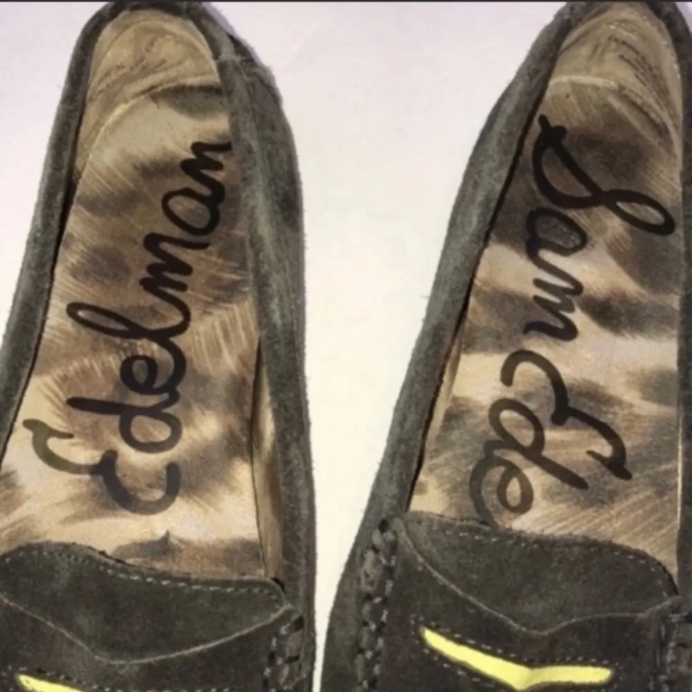 Sam Edelman Size 7.5 Grey Jones Leather Rubber Sole Loafer - Image 5