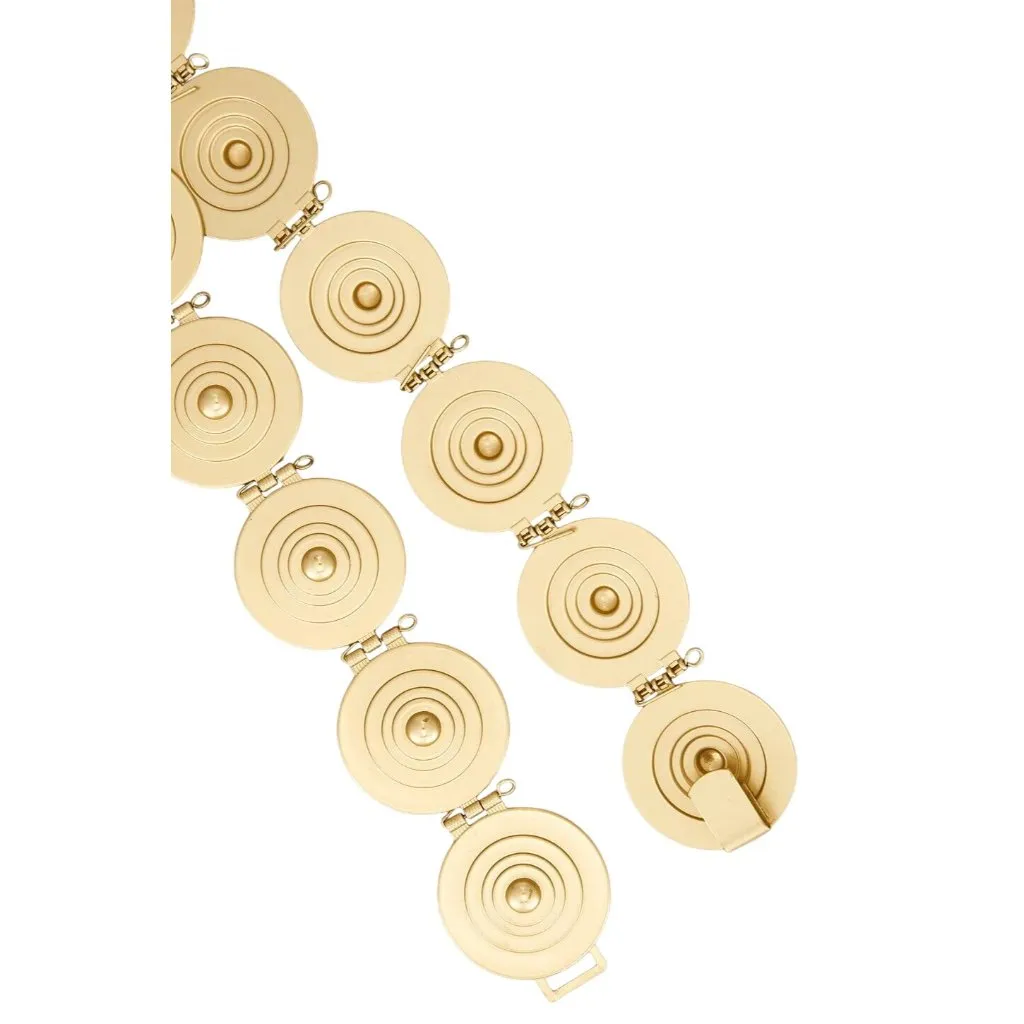 YLLW THE LABEL Marbella Belt in Matte Gold One Size New Womens Chain - Image 3