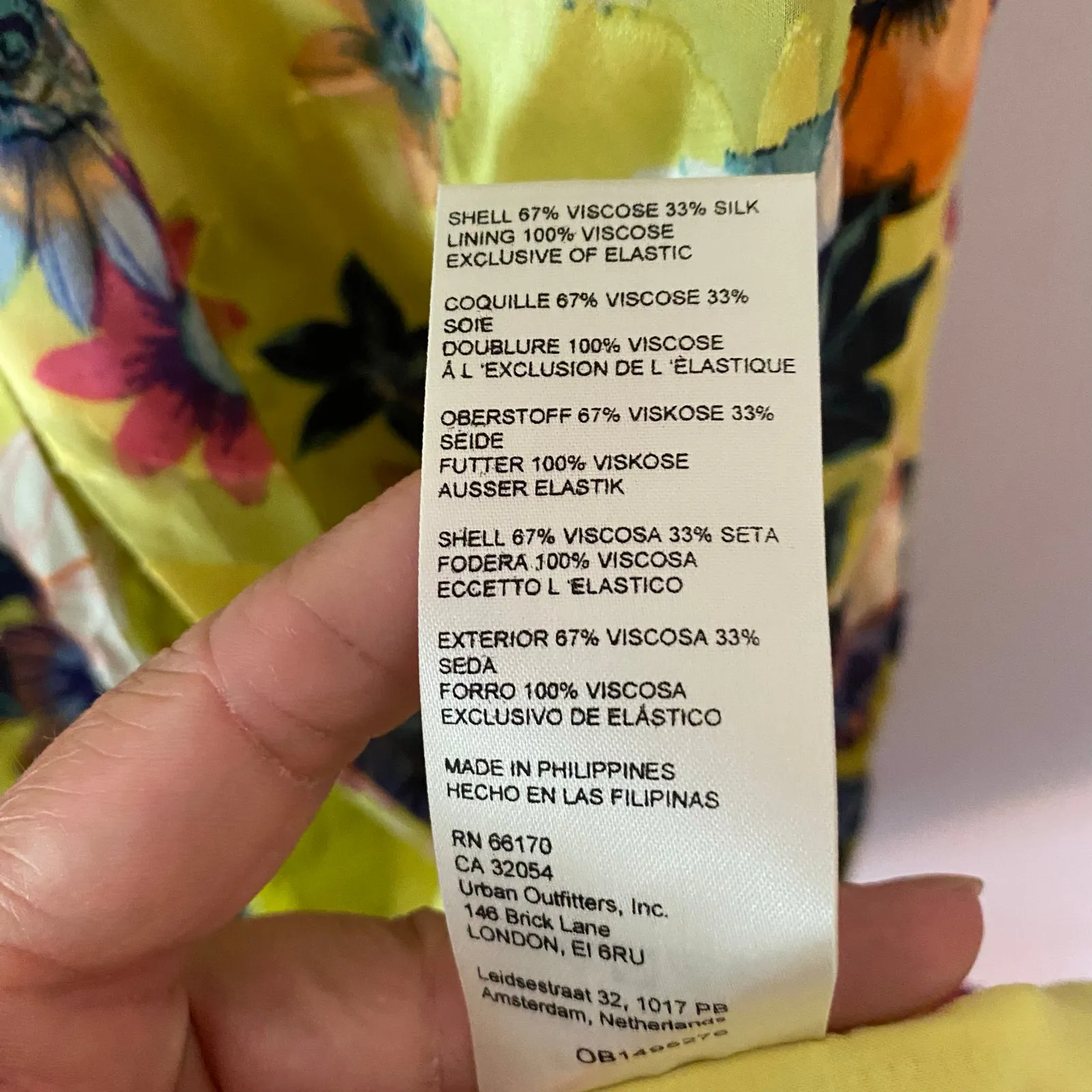 Anthropologie Strapless Midi Dress Floral Silk Blend Yellow Blue Pink Small - Image 10