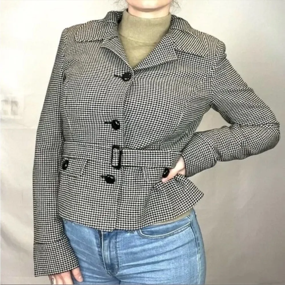 Weekend MaxMara Houndstooth belted wool Jacket 8 - Image 2
