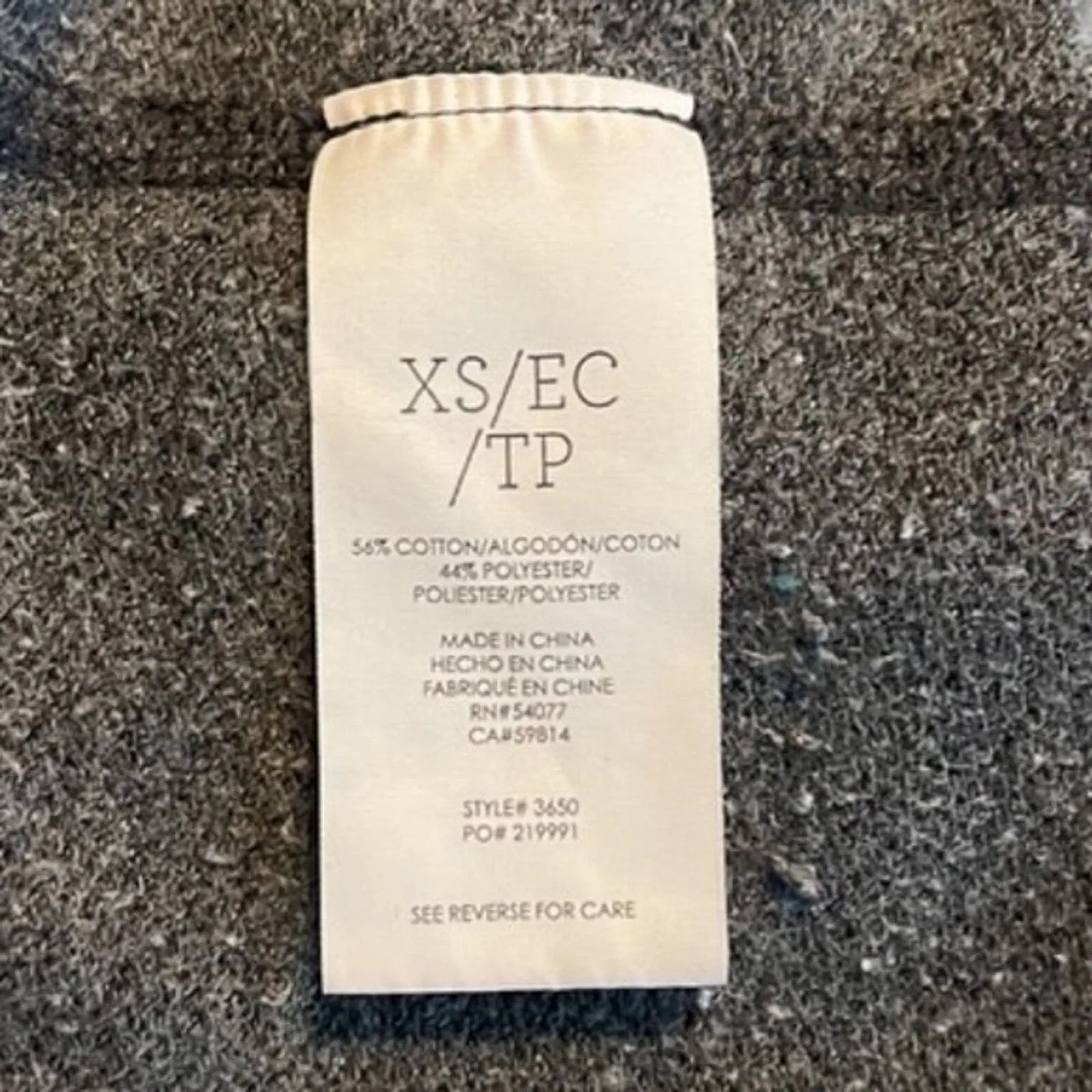 Cabi Dress Womens XS Gray Obsidian Put On Crewneck Sweatshirt Neutral Minimalist - Image 6