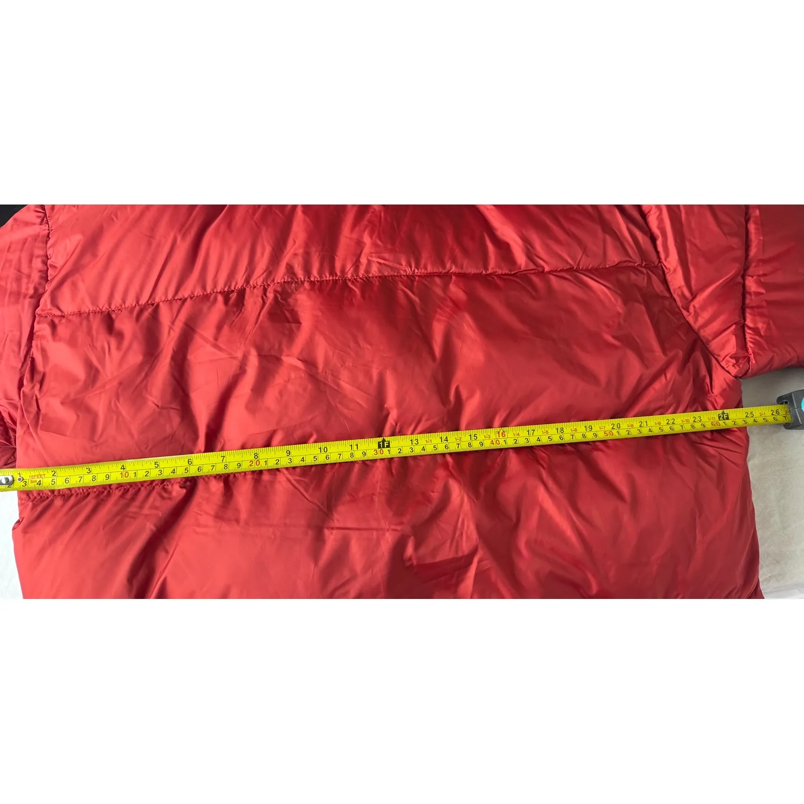 NVLT Red Hooded Puffer Jacket Winter Warm Down Alternative Full Zip Womens L Size L - Image 5