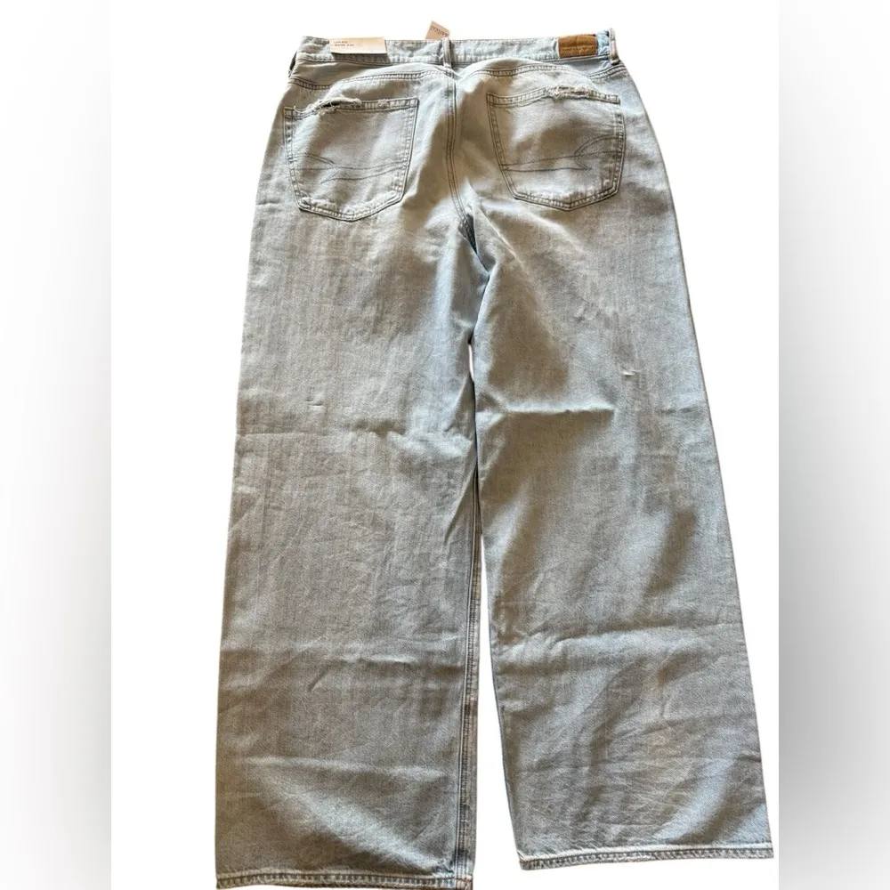 American Eagle Outfitters Blue Relaxed Jeans with Vintage Distressing - Image 3