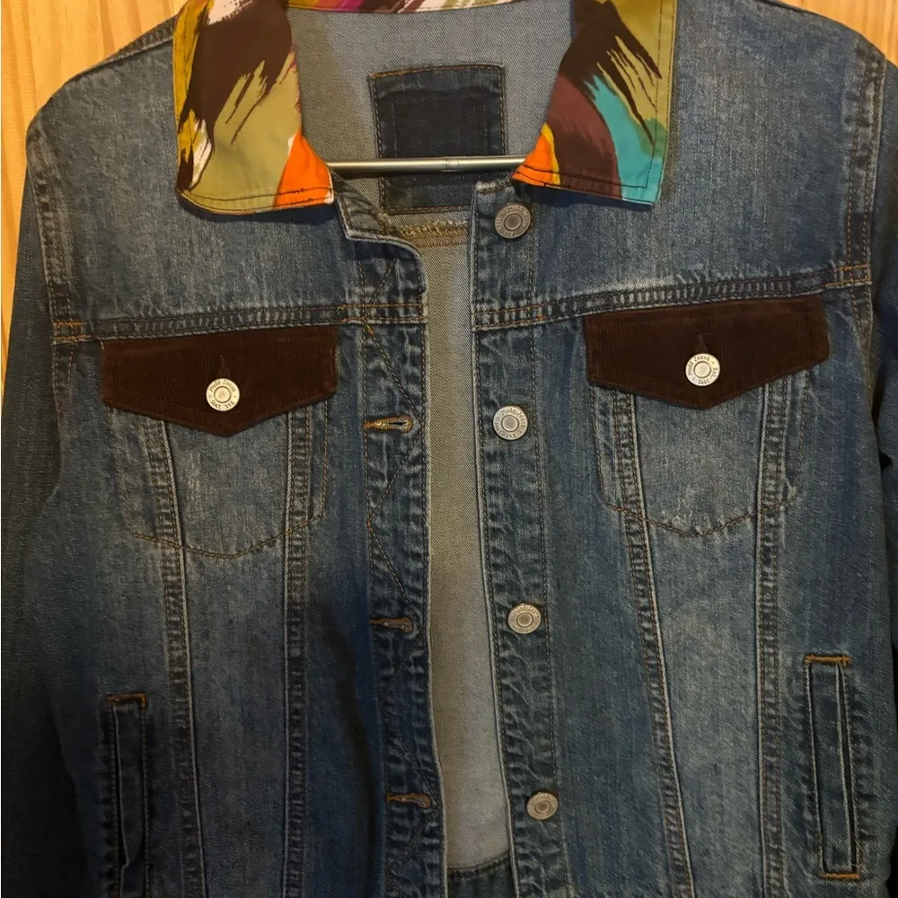 Reworked patchwork custom denim jacket custom, handmade Blue Size undefined - Image 16