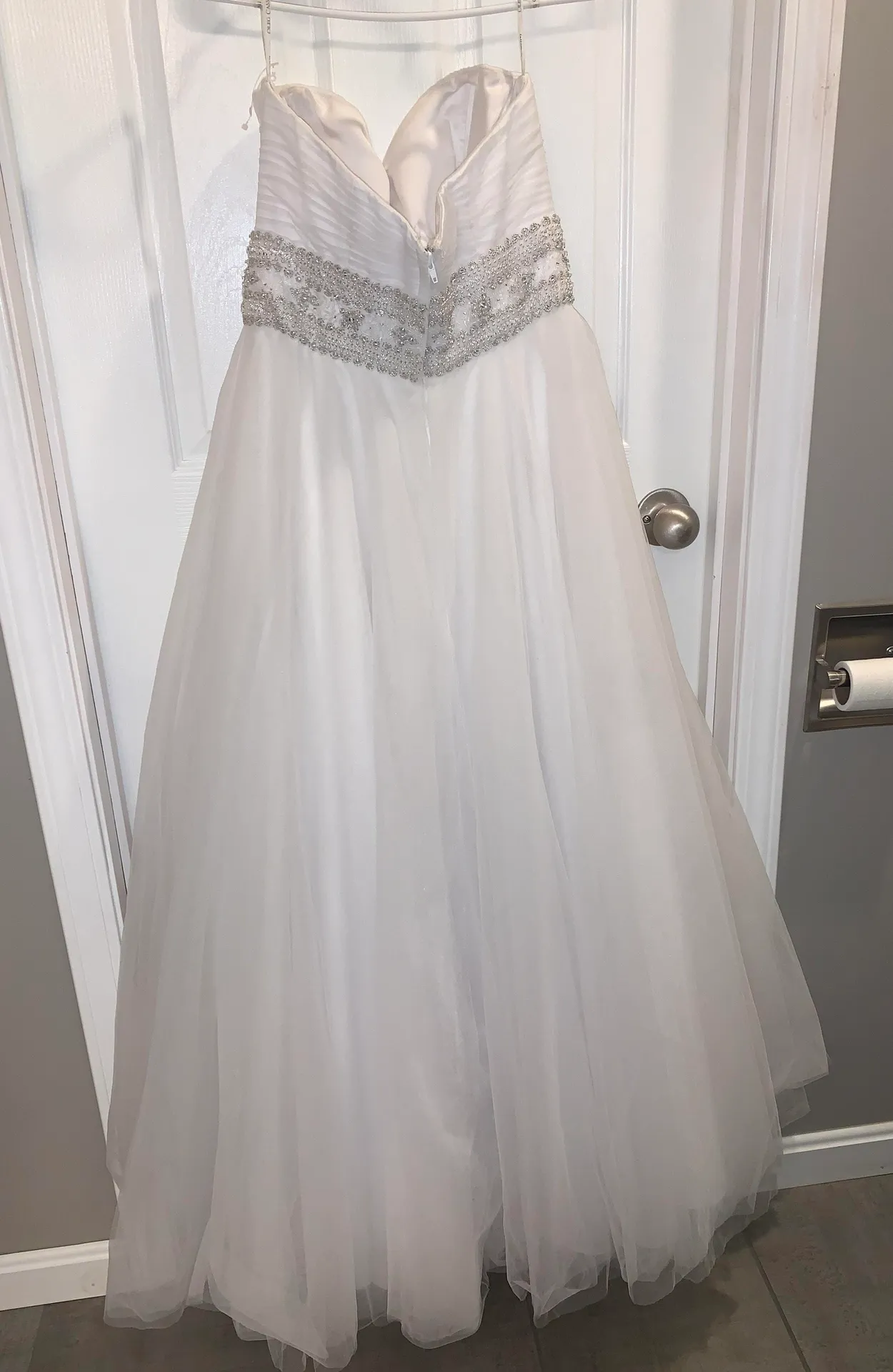 wedding dress with beaded belt - Image 3