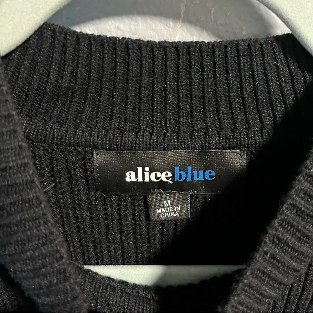 AliceBlue Black Sheer Dot Sleeve Sweater - Image 2