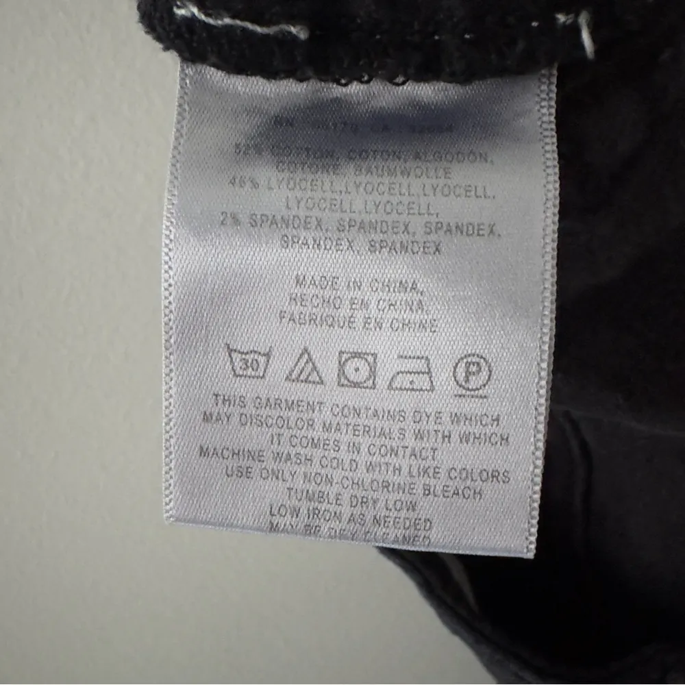 Pilcro and The Letterpress Anthropologie Serif Textured Jeans Black stretch zip - Image 9