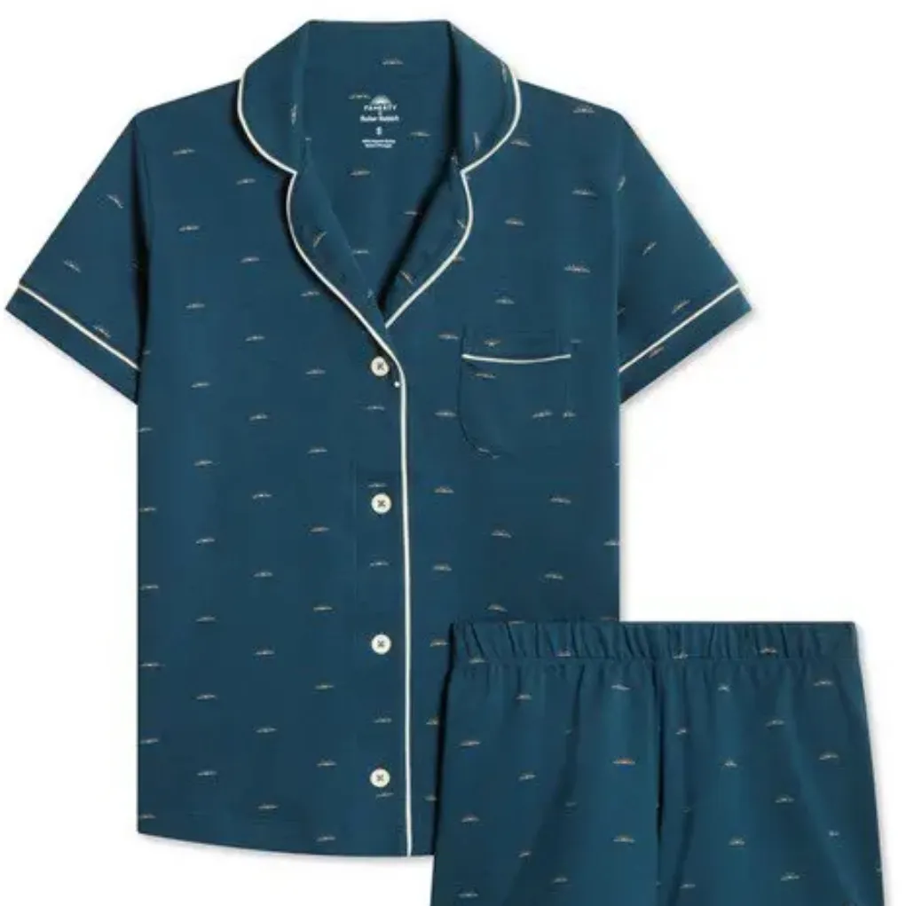 ROLLER RABBIT x FAHERTY PAJAMA Top Medium - Image 4