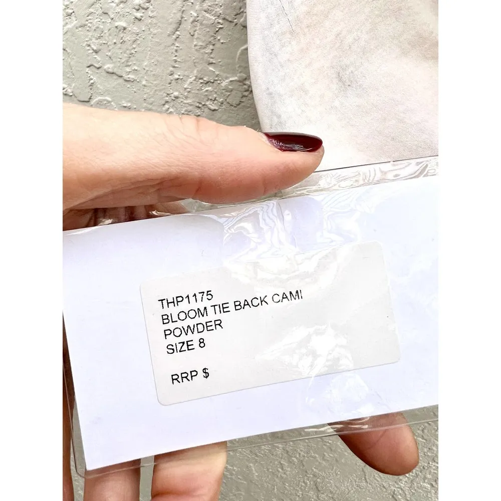 NWT Third Form Bloom Tie Back Cami Trouser Pants Set Powder Women's Size 4 - Image 3