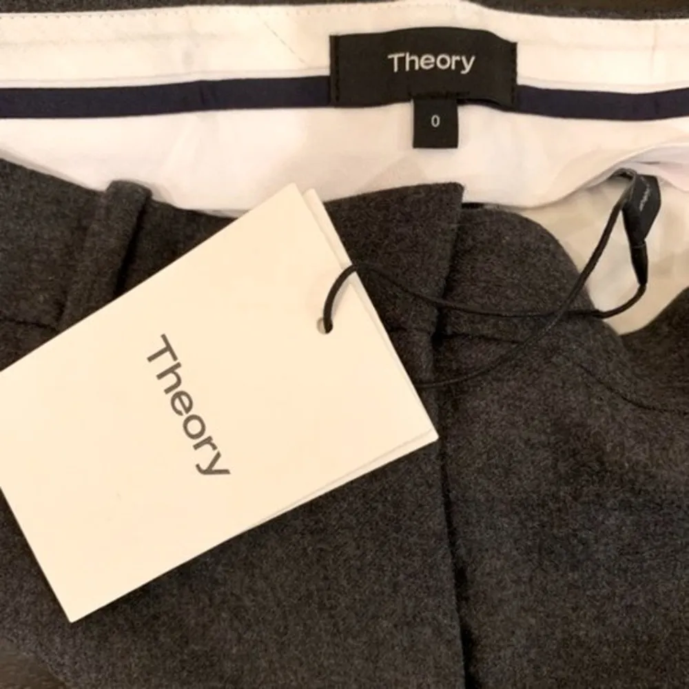 Theory Treeca 2 New Pure Flannel Pants Gray Women’s Size 0 New With Tags! - Image 4