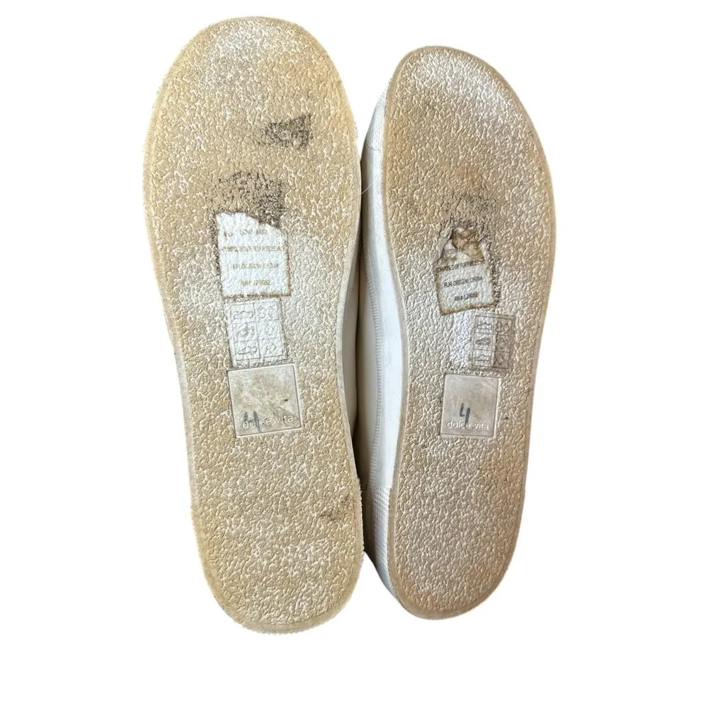 Women’s Dolce Vita 'Zaga' White Lace Up Printed Calf Fashion Sneakers Size 9.5 - Image 4