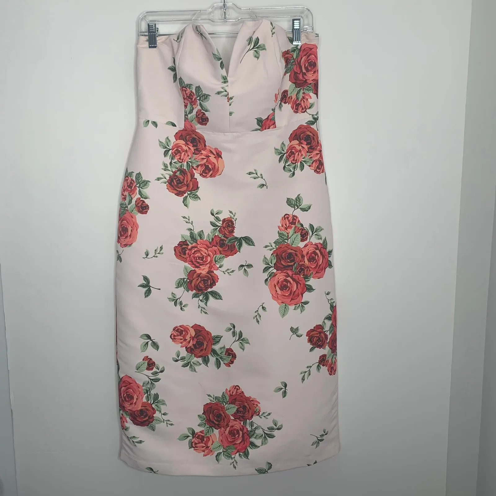 Sachin & Babi Nora Rose Strapless Notch-Neck Taffeta Midi Dress Womens 12 NEW - Image 4